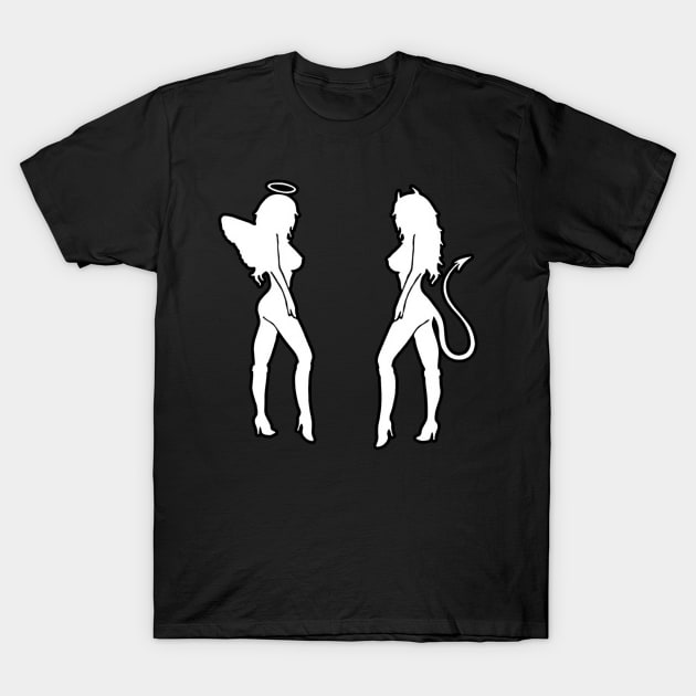 Sexy Girls - Good and Evil T-Shirt by  The best hard hat stickers 